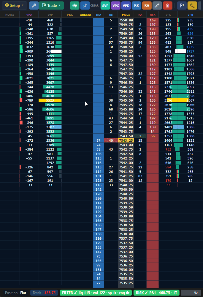 DOM PRO live demo — order-flow ladder inside NinjaTrader 8